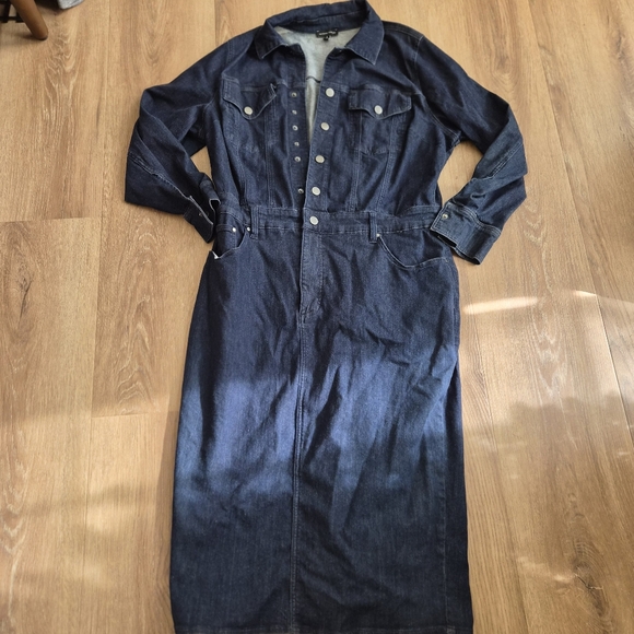 Universal Standard Dakota Denim Dress 14 to 16 - Picture 5 of 9